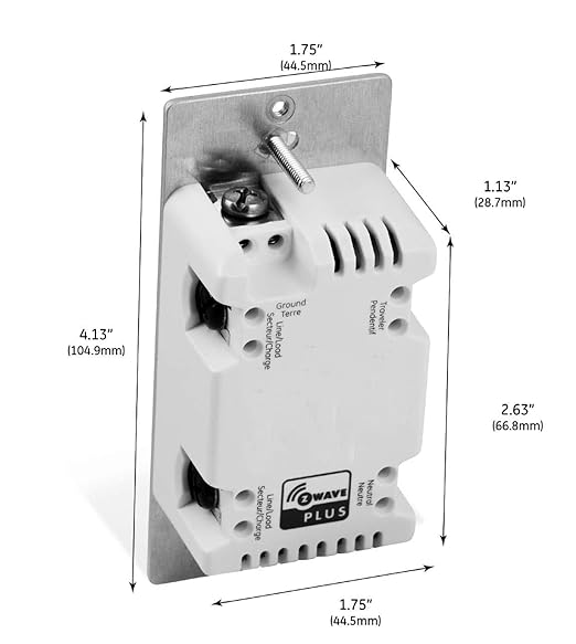 Bryant Electric IDEVZ05DW ZWave Enabled RF Single Controlled TR Receptacle, ½ HP, 15A, 120VAC, White