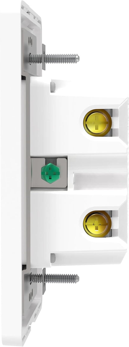 Square D by Schneider Electric X Series 15 Amp WiFi Energy Monitoring Light Switch, Single-Pole/3-way, 600 Watt, Rocker, Matter Certified, Works with Alexa, Google Home, Apple Home, Matte White