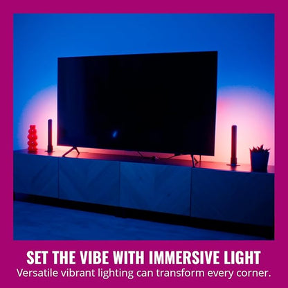 WiZ Connected Gradient Light Bars, RGBIC, Display Multiple Colors, 150 Lumens, Versatile Placement, Easy Setup, LED, Connect to Wi-Fi, Control with App/Voice