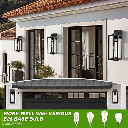 FILIYANO Large Outdoor Wall Lights, 16 Inch,Modern Exterior Fixtures,2 Pack