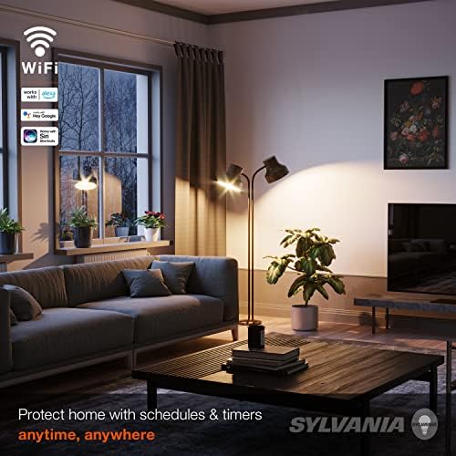 Sylvania WiFi LED Smart A21 Light Bulb, 14.5W Efficient, Tunable White, 2700K - 6500K, for Alexa/Google Assistant/Siri Shortcuts, Energy Star, Frosted - 1 Pack (75805)