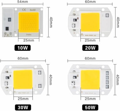 Fengyan Landscape lights LED COB Lamp Chip 10W 20W 30W 40W 50W AC 220V Smart IC LED Beads DIY For LED Floodlight Spotlight Cold White Warm White LED Street Lamp ( Color : Cold White , Size : 20W )