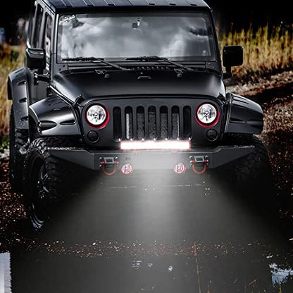 Nilight LED Light Bar 20 Inch with Wiring Kit on Truck SUV UTV, Red Shell