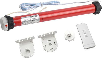 DIY 24V DC Tubular Roller Blind Motor Kit, EY2524 1.5N·m Smart Shade Motor with Remote Control, ONLY for 1‑1/2" (38mm) Shade Tubes, Requires External 24V Power Adapter, Not Rechargeable