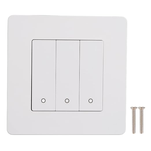 Jeanoko 3 Gang Smart Control Panel Compact Design Intelligent Switch for Home Automation System PVC Material (White)