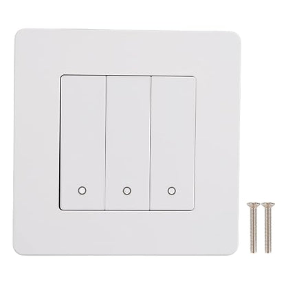 Jeanoko 3 Gang Smart Control Panel Compact Design Intelligent Switch for Home Automation System PVC Material (White)