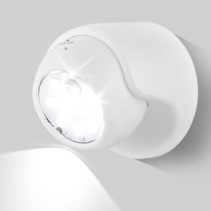 Motion Sensor Outdoor Lights - Outdoor Motion Sensor Light Battery Operated Wireless Spotlight Motion Detector Security Light Auto On Off for Porch Stair Hallway Garage Wall Shed (1 Pack)