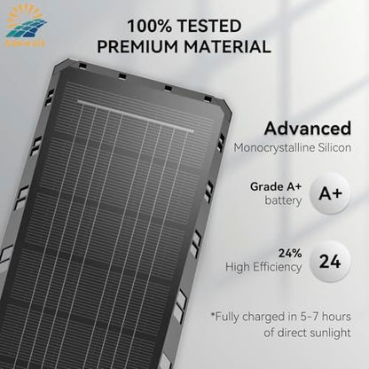 Adewalk 5000W Solar Lights Outdoor - 7000K LED Solar Street Lights Outdoor with Motion Sensor and Remote Control, IP66 Waterproof, Dusk to Dawn for Yard, Patio, 2 Pack