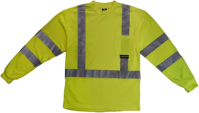 Radians ST21-3PGS-2X Class 3 Max-Dri Moisture Wicking Mesh Long Sleeve Safety T-Shirt, 2X-Large, Green