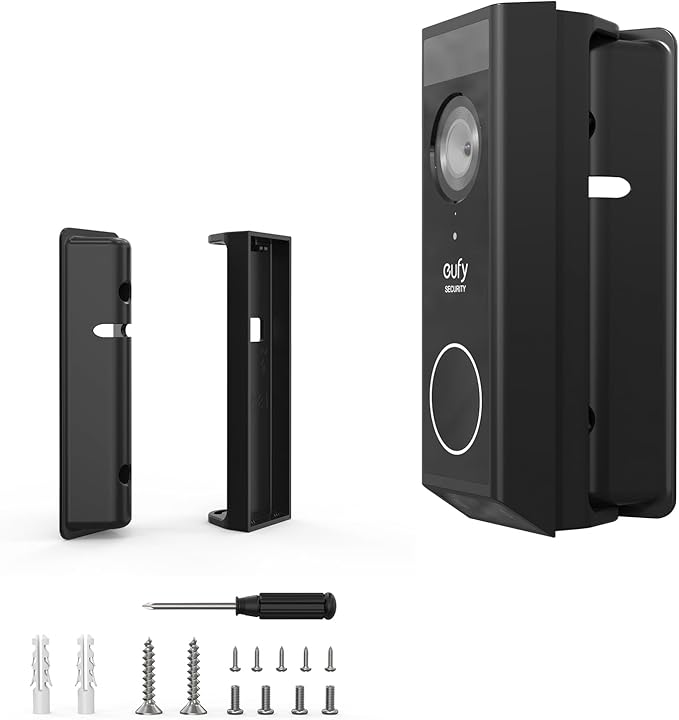 Angle Mount for eufy Security Video Doorbell E340, Adjustable 0 to 35 Degree Doorbell Camera Holder for Eufy Doorbell E340, Mounting Bracket Corner Wedge Stand Kit for eufy Video Doorbell E340