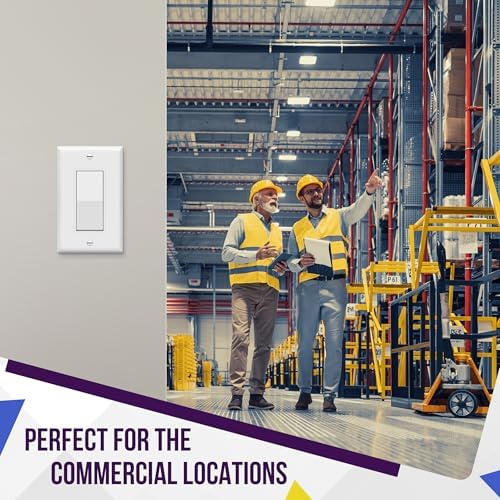 ENERLITES 1-Gang White Decorator Switch Outlet Wall Plate Cover, 10 Pack