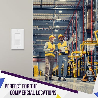 ENERLITES 1-Gang White Decorator Switch Outlet Wall Plate Cover, 10 Pack