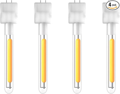 FOOMAN String Lights Replacement LED Bulb Filament 4 Packs, ST38 G40 LED Light Bulb Accessories, 1 Watt Equivalent 2700K Warm White Filament