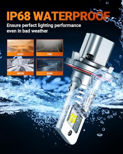 SEALIGHT H13 Bulbs with 6500K White Light,50000LM Super Bright, 1:1Mini Design Fog Light Bulbs,3 Mins Plug-N-Play, Pack of 2 H13 Bulbs
