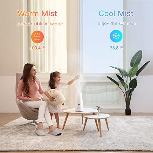 Warm & Cool Mist Humidifier with Remote,2.3L