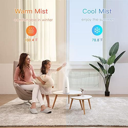Warm & Cool Mist Humidifier with Remote,2.3L