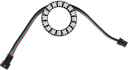 16 Bits WS2812 LED Ring with SM2.54-3P Plug Wire, WS2812B 5050 Addressable RGB LED Module DC5V with Built-in Drivers Individually Programmable for Arduino Raspberry Pi ESP8266 Nodemcu