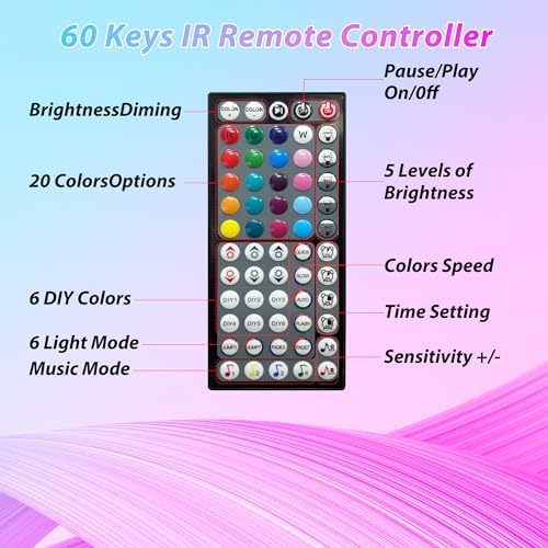 Ledagic Led Lights for Bedroom 200 ft (2 Rolls of 100ft) Led Lights