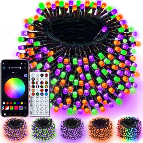 240LED Smart Color Changing String Lights 92FT Halloween Lights App Remote