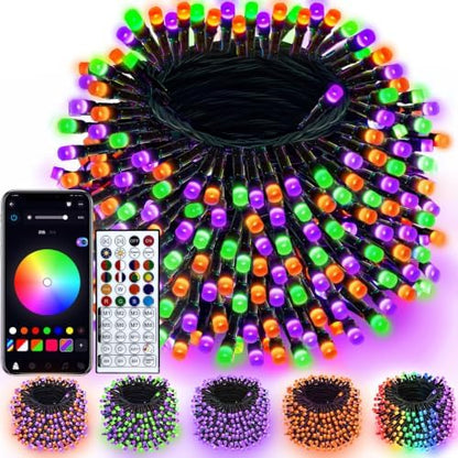 240LED Smart Color Changing String Lights 92FT Halloween Lights App Remote