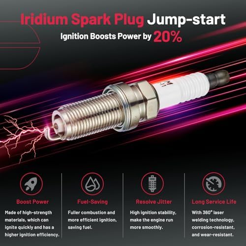 BDFHYK Ignition Coil Pack UF351 and Iridium Spark Plugs 4505 Compatible with Nissan Sentra 2002 2003 2004 2005 2006 1.8L L4 22448-6N015 22433-6N015 1884011051, Sets of 4