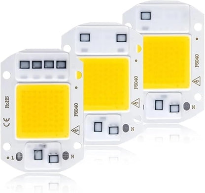 3pcs Real Power 220V 110V COB LED Chip 50W 30W 20W Smart IC COB Diode LED Beads DIY Spotlight Floodlight F6040 Not Need Driver(30w f6040,110V_Cold White)