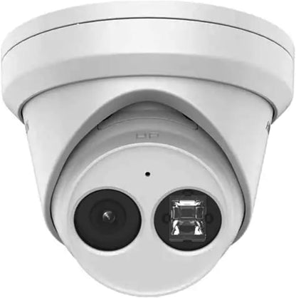 DS-2CD2383G2-IU 4K 8MP AcuSense IP Camera PoE Turret Dome Camera IP67 Outdoor, 120dB True WDR, 2.8mm Wide Angle Lens, IK10, H.265+, English Version, Human and Vehicle Detection, Work with Ⲏіkconnect