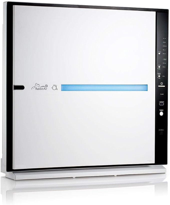 Rabbit Air, MinusA2 Air Purifiers for Home, Ultra Quiet HEPA Air Purifier - Wall Mountable Air Purifiers for Home Large Room, Allergies, Dust, Mold, Smoke & VOCs - (SPA-780A, White, Germ Defense)