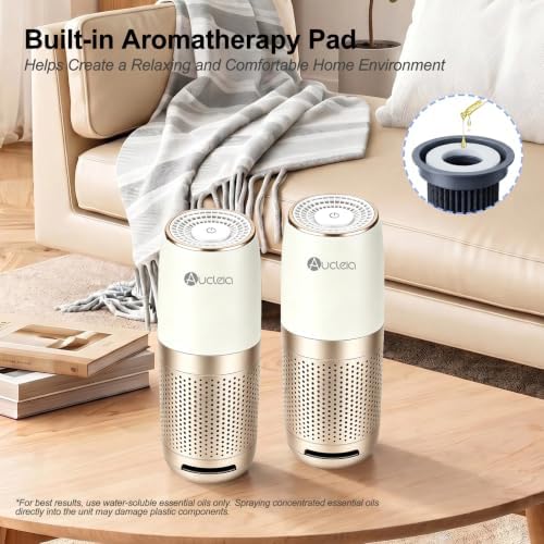 Aucleia 2 Pack Air Purifiers for Bedroom & Dorm Room, True H13 HEPA Filter