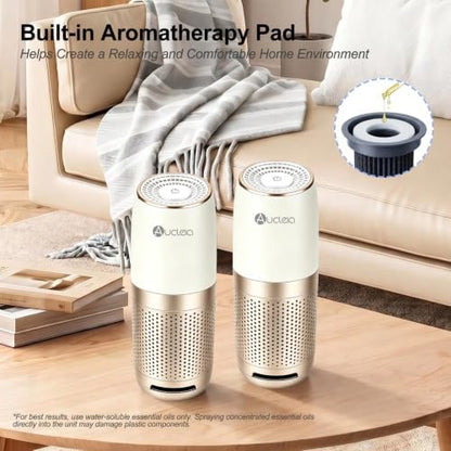 Aucleia 2 Pack Air Purifiers for Bedroom & Dorm Room, True H13 HEPA Filter