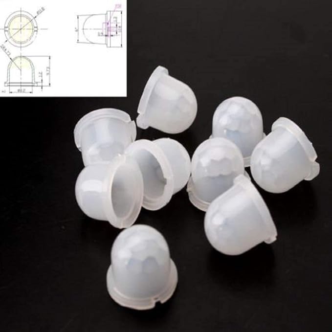 Leyal 10PCS Infrared Sensor 8308-4 011050 Mini White Fresnel Lens Body Pyroelectric PIR