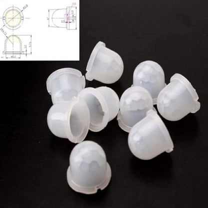 Leyal 10PCS Infrared Sensor 8308-4 011050 Mini White Fresnel Lens Body Pyroelectric PIR