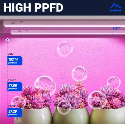 Barrina T5 LED Grow Lights, Full Spectrum Growing Light, 2FT 10W, 8 Packs