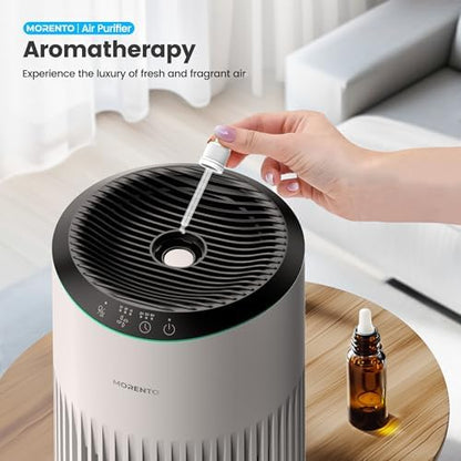 Air Purifiers for Bedroom Home for Smoke Pet Dander Odors 2 Pack Cream