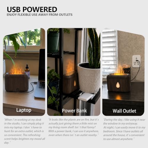 Flame Diffuser for Essential Oils, 200ml Small Oil Diffuser