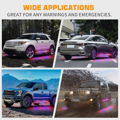 XRIDONSEN 2PCS 60 inch Strobe Lights Strip 720 LED Running Board Lights