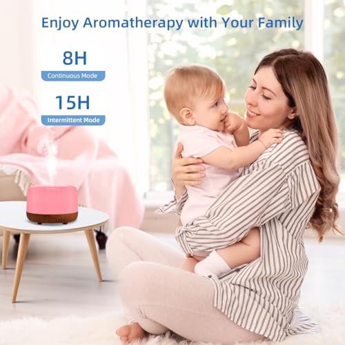SPLITSKY 300ml Essential Oil Diffuser with Remote Control and 2 Mist Modes