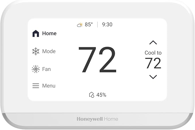 Honeywell Home X7S Smart Thermostat with Advanced Occupancy Sensing, Humidity Monitoring, and Customizable Touchscreen Display, White