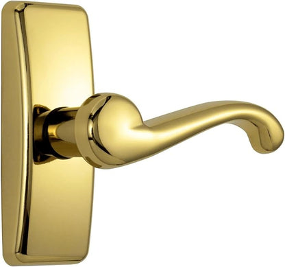 Ideal Security GL Lever Handle Set for Storm Doors and Screen Doors, Storm Door Handle Replacement, Screen Door Handle, Bright Brass