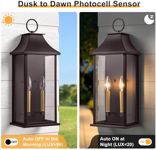 Oil Rubbed Bronze 20.6" Outdoor Wall Light, Aluminium