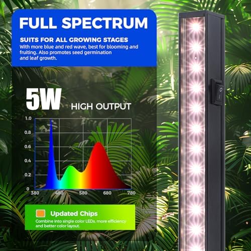 Barrina T5 Grow Lights for Greenhouses, 1FT 5W, Full Spectrum, 8 Packs