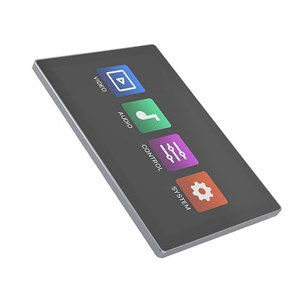 Smart Home 10 inch Multifunctional Intelligent Control Touch Screen, 4GB 32GB Background Music Central Control Panel, with Voice Control, Home Audiovisual Control System (US Plug