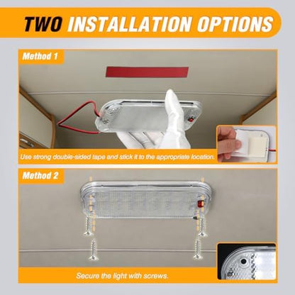 Nilight LED Dome Light 8PCS 6 Inch Interior Light White