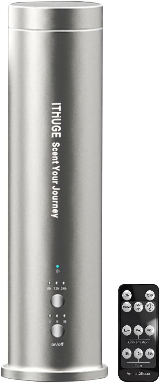 Waterless Essential Oil Diffuser, Portable Nebulizer with 3 Intensity Levels, Battery Powered for Car Home Office (M202S)
