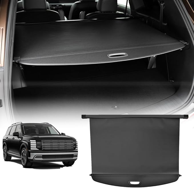 Cargo Security Shade Trunk Cover Compatible with Hyundai Palisade 2026 Privacy Screen Retractable Rear Storage Waterproof Cargo Cover Luggage Security Shield Shade