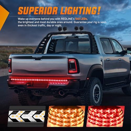 Nilight Truck Tailgate Light Strip 60Inch Arrow 540 LED Light