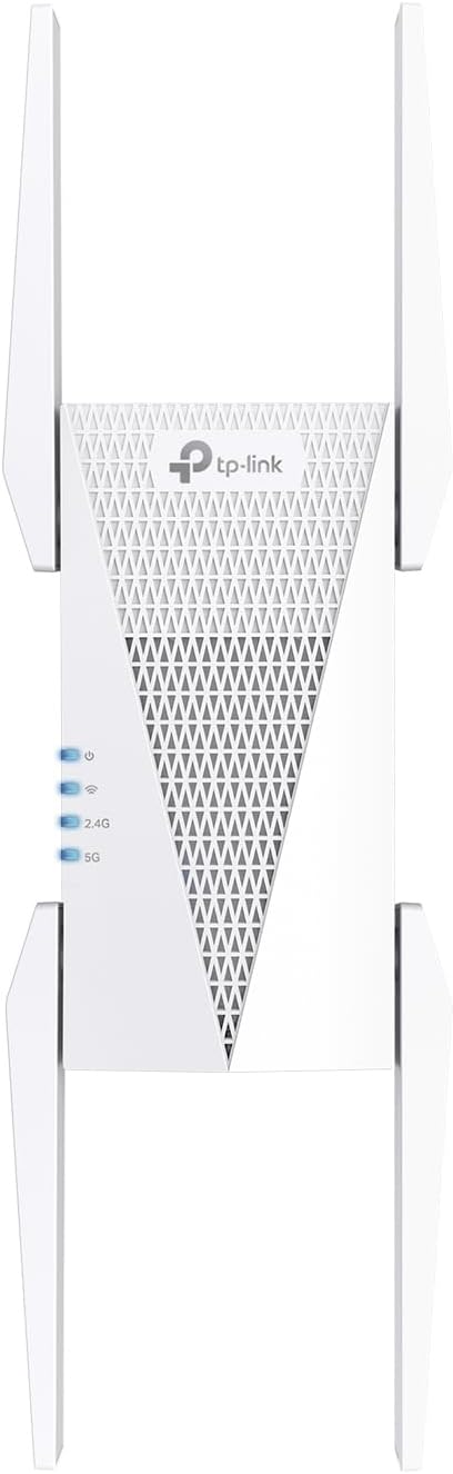TP-Link RE815X AX5400 WiFi 6 Range Extender w/Ethernet Port | 5.4 Gbps Tri-Band Wireless Repeater Amplifier | Up to 2800 Sq. Ft., 96 Devices | Internet Signal Booster | 160 MHz | APP Setup | OneMesh
