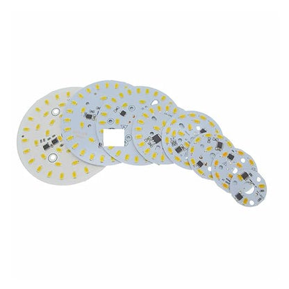 50pcs 220v SMD5730 LED 3W 5W 7W 10W 12W 15W 18W 24W White/Warm White LED Lamp PCB Integrated Smart IC Driver Lamp Bulbs Plate(Warm White,YES_24W 100MM)