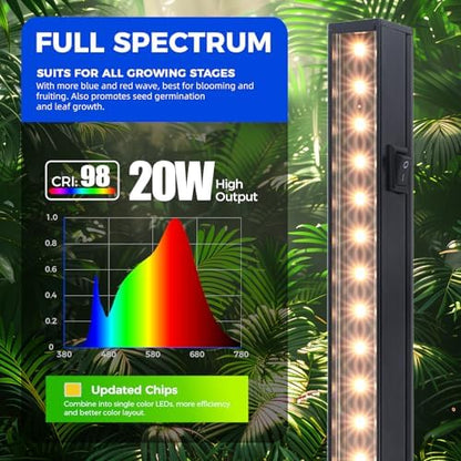 Barrina T5 Plant Lights, 4FT 160W (8 X 20W), Yellow, 8 Packs, Black Cover