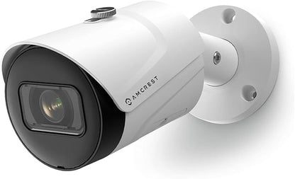 Amcrest 5MP Outdoor POE Camera 2592 x 1944p Bullet IP Security Camera, IP67, 132° Viewing Angle, Human & Vehicle Detection, Tripwire & Intrusion, 5-Megapixel, IP5M-B1186EW-AI-V3 (White)